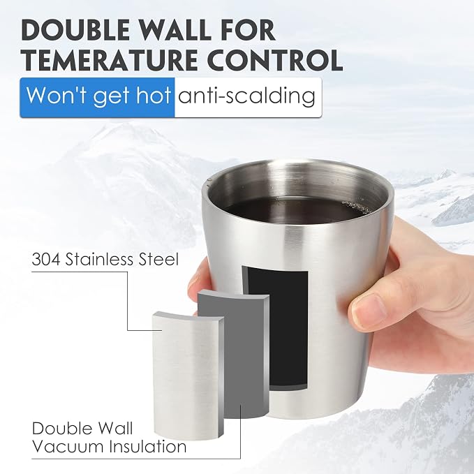 Mimorou 8 Pack Stainless Steel Insulated Cup 10 oz Metal Tumbler Double Wall - Image 3