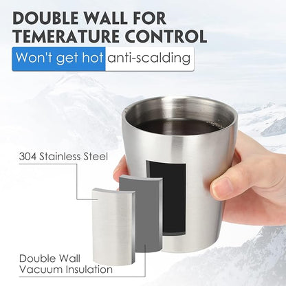 Mimorou 8 Pack Stainless Steel Insulated Cup 10 oz Metal Tumbler Double Wall - Image 3