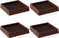 4X4 Rubber Caster Cups, Non Slip Furniture Pads, Anti-Slip Gripper, Anti Skid Furniture Feet, Anti Slide Floor Protector for Bed Couch Stoppers (Brown, 4 Pack)