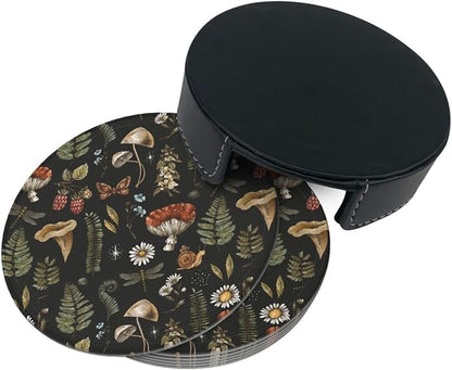 Mushroom Witch Witchy Vintage Plant Coasters - Image 9