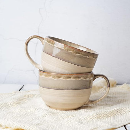 Ceramic Jumbo Coffee Mug Set of 2, 23 Oz, Large Mug Soup Bowls - Image 6
