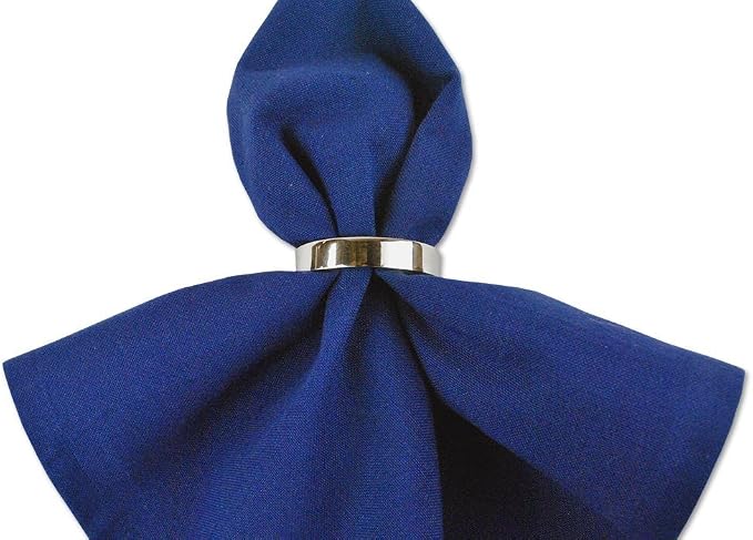 DII Decorative Assorted Silver Napkin Ring Set, One Size - Image 3