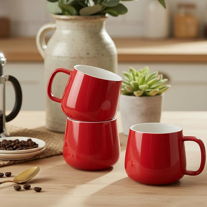 Teocera Coffee Mugs Set of 6-12oz Chip-Resistant Ceramic Cups - Image 4
