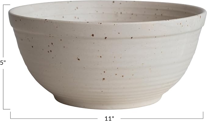 Creative Co-Op Farmhouse Stoneware Bowl - Image 2