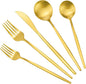 Gold Silverware Set, Stainless Steel Flatware Set by ROMAWARE