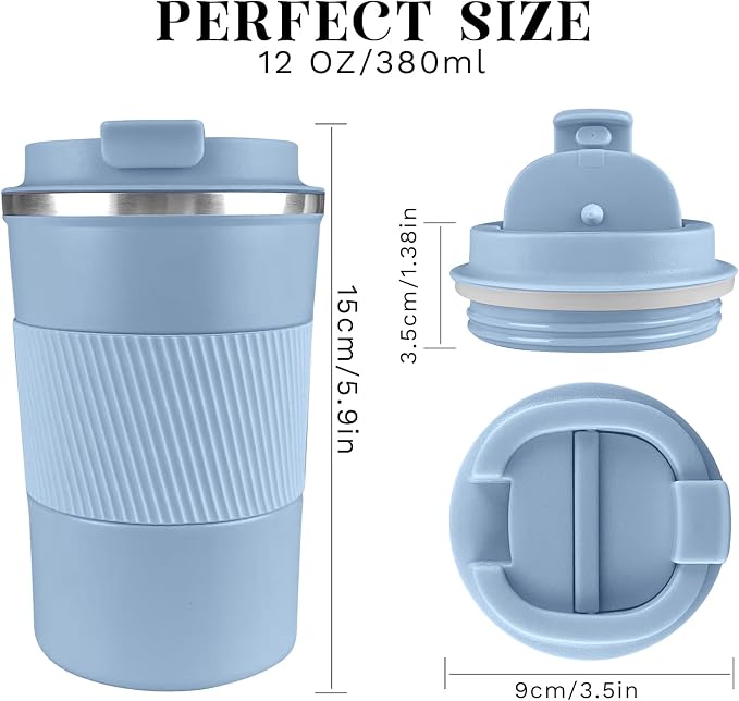 Insulated Travel Coffee Mug, Stainless Steel Coffee Cup - Image 3