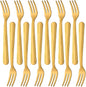 Oyster Fork Set of 12, 5.4 Inch Stainless Steel Cocktail Forks, 3 Tines Mini by KitchenDining