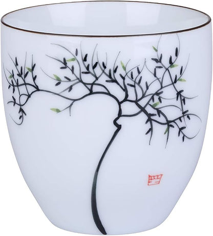 I-MART 4 Pcs Japanese Tea Cup Set, Chinese Style Ceramic Kung Fu Cups - Image 8