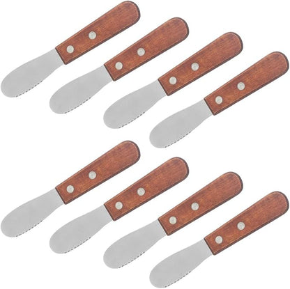 DaKuan 8 Pack Stainless Steel Straight Edge Wide Butter Spreader by DaKuan