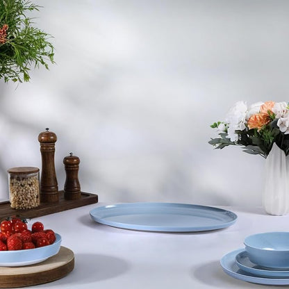 Webbylee ‌16" Melamine Oval Platter Set of 2- Lightweight Durable Serving Tray - Image 3