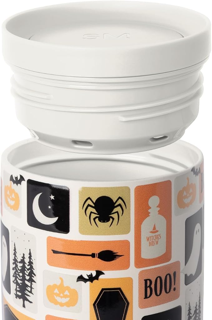 Simple Modern Halloween Travel Coffee Mug 360° Lid | 16oz | Stamps | Voyager - Image 4