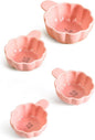 Pumpkin Ceramic Measuring Cups, 4-Piece Set, ⅓ & ¼ Cup Sizes, Baking & Cooking by Yeexoxow