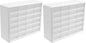 Akro-Mils 24-Drawer Plastic Drawer Storage Cabinet for Garage Organization, Bead Organizer, Building Bricks Storage, Teacher Toolbox, Makeup Organizer, 20-Inch W x 6-Inch D x 16-Inch H, 10124 White