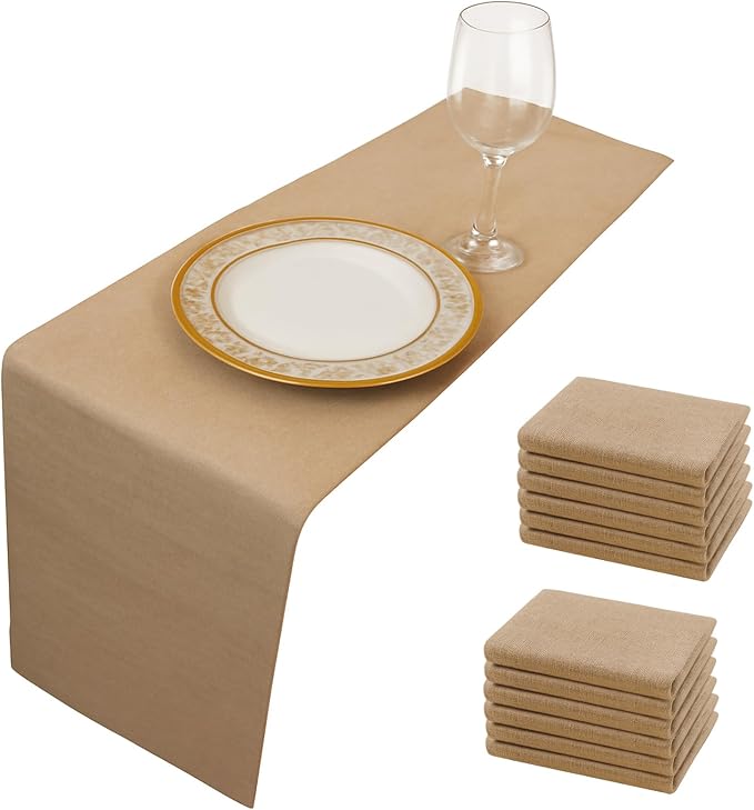 12 Pack Burlap Table Runners 12x72 Inch by Unknown