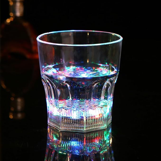 Flash Light Up Cups Glowing LED Beer Wine Whisky Liquor Crystal Glasses Tumbler by Unknown