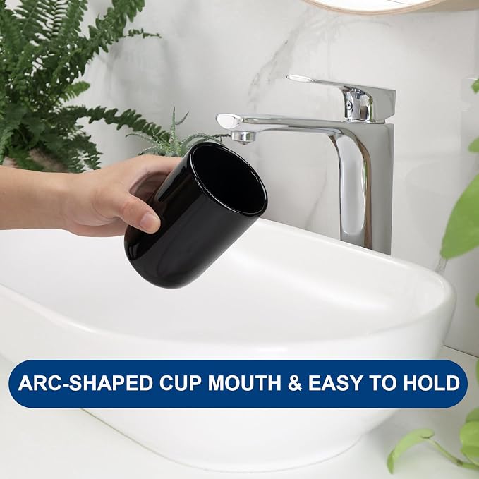 Bathroom Tumbler Cup Ceramic 12.6oz Reusable Toothbrush Cup 375ml, Toothbrush - Image 6