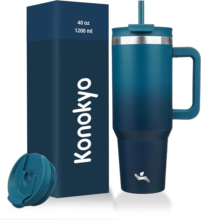 Konokyo 40 oz Insulated Tumbler Water Bottle by Konokyo