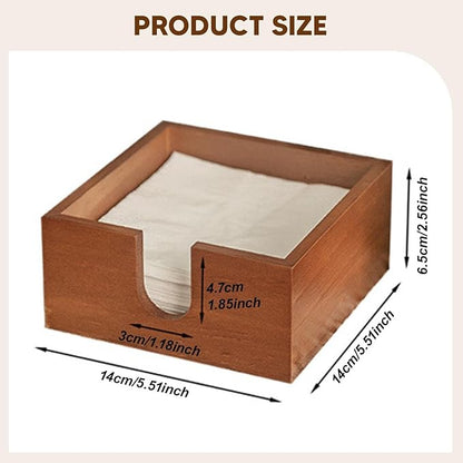 Sticky Note Holder Table Napkin Holder Multifunctional Wooden Tabletop Napkin Dispenser for Kitchen Counter Desk Decoration