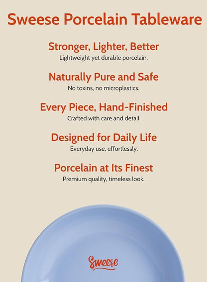 Sweese Pasta Bowls, 30 Ounce Salad Serving Bowls Set of 6, 8.4 Inch Porcelain - Image 7