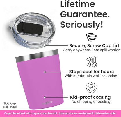 CUPKIN Toddler Tumblers, The Original 12 oz Stackable Stainless Steel Cups - Image 3