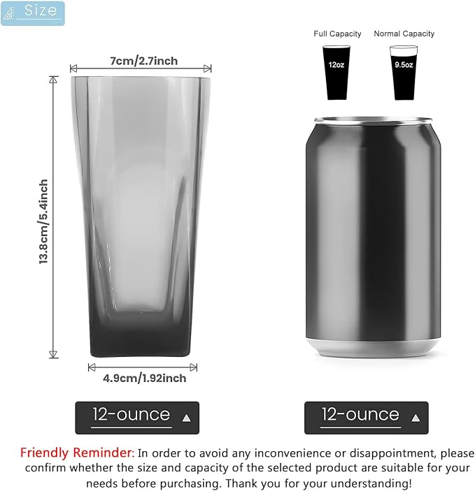 Top-spring 12 Oz Reusable Plastic Water Tumbler 6pcs Grey BPA Free | Thickened - Image 4