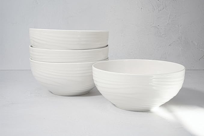 New Bone China 12 Piece Dinnerware Set, Santorini Collection, Daily Use China - Image 7