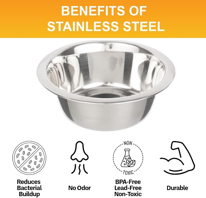 Neater Pet Brands 1.5 Cup Stainless Steel Dog Bowls, Dog Food Bowl & Water Bowl - Image 5