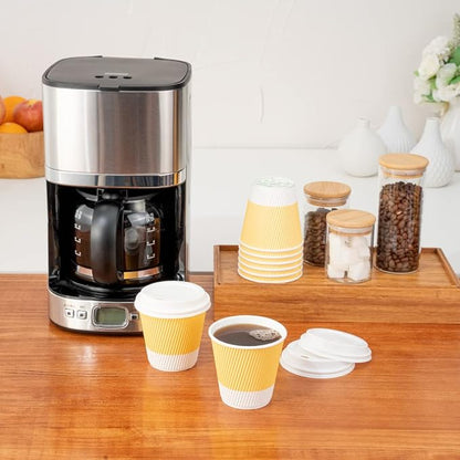 Restaurantware 8 Ounce Double Wall Disposable Coffee Cups, 500 Insulated Light - Image 8