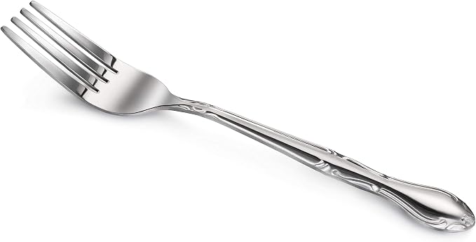 New Star Foodservice Rose Pattern 18/0 Stainless Steel Dinner Fork, Commercial - Image 2