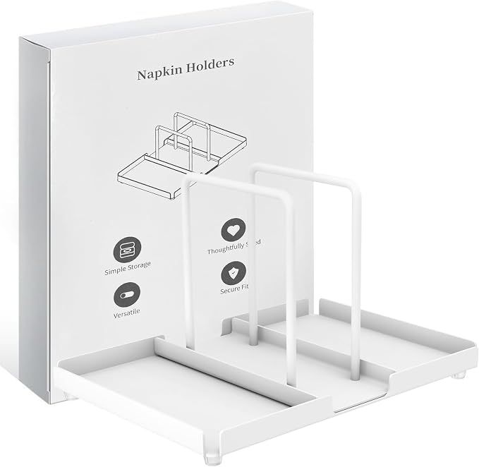 Napkin Holder for Table with Salt and Pepper Shakers Caddy, Standing Paper - Image 4