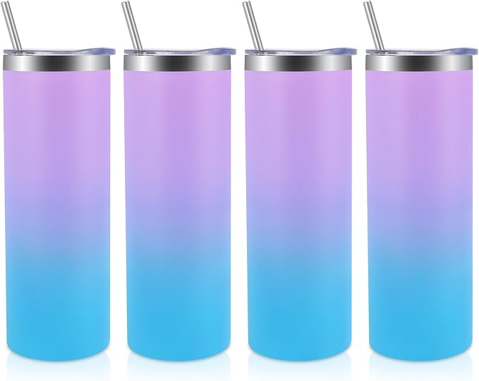 Volhoply 4 Pack Skinny Tumblers by LiveFully%EF%BC%8CDrinkFreely%E2%80%94KeepGoingwithVolhoply%EF%BC%81