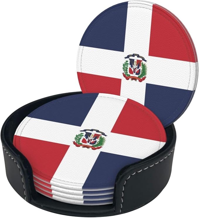 Dominican Flag Coasters for Drinks - Image 2