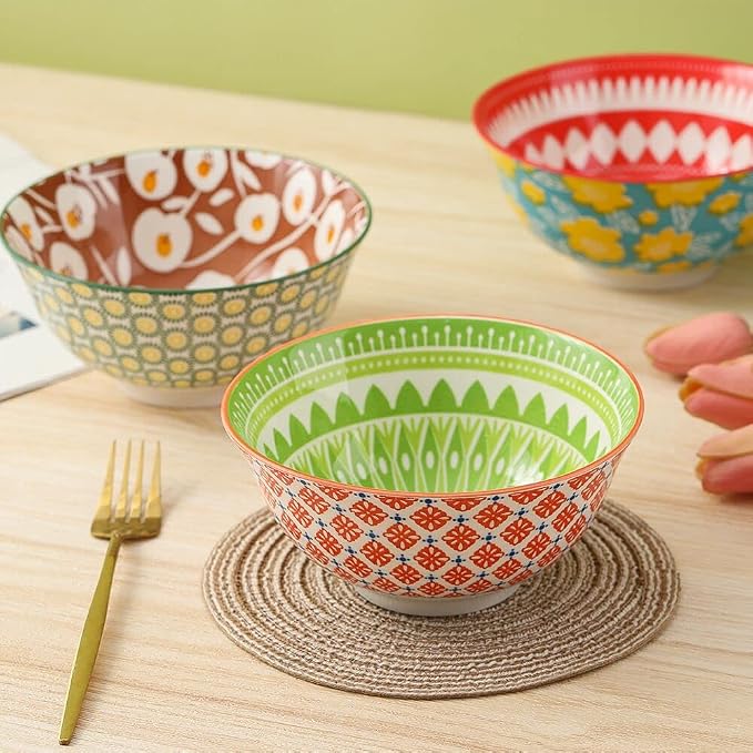 Porcelain Soup Cereal Bowls Set - Image 6