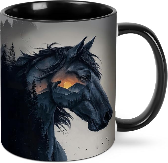 FyLybois Horse Coffee Mug 11 Ounce Mugs Ceramic Tea Cup Drinking Water Cups | by FyLybois