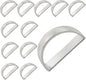 Matte Silver Napkin Rings Set of 12, Semicircle Metal | 48mm, Elegant Modern by Rierdge