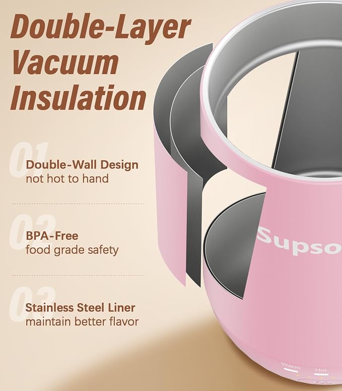 Supsonic - 16oz Self Heating Coffee Mug, Smart Heated Coffee Mug Faster - Image 6
