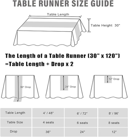 10FT White Chiffon Table Runner 30x120 Inches Romantic Sheer Table Runner Boho - Image 5