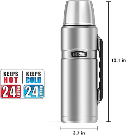 THERMOS Stainless King Vacuum-Insulated Beverage Bottle, 40 Ounce, Midnight Blue - Image 9