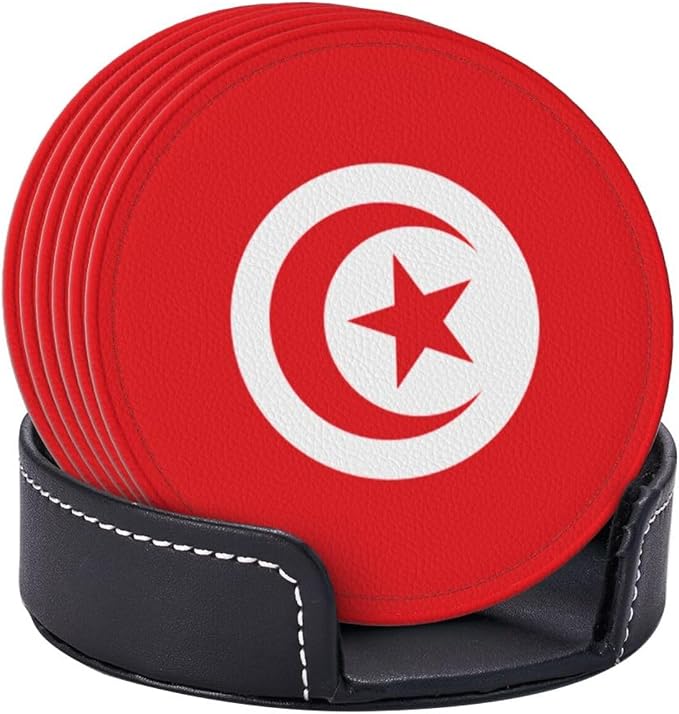 Tunisia Flag Coasters for Drinks - Image 8