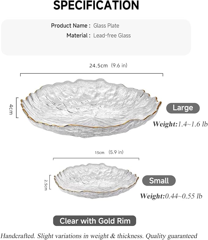 Glass Salad Bowl Irregular Lotus Flower Shape Serving Bowls, Mixing Nut Bowls - Image 6