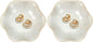 uxcell 2Pcs Ceramics Jewelry Plate, Lotus Leaf Shape Key Holder Bowl for Entryway Table Decor Small Ring Tray Dish Gift for Women Girlfriend, White