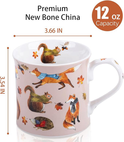 Fall Animal Coffee Mug, 12oz Ceramic Autumn Mug - Image 3