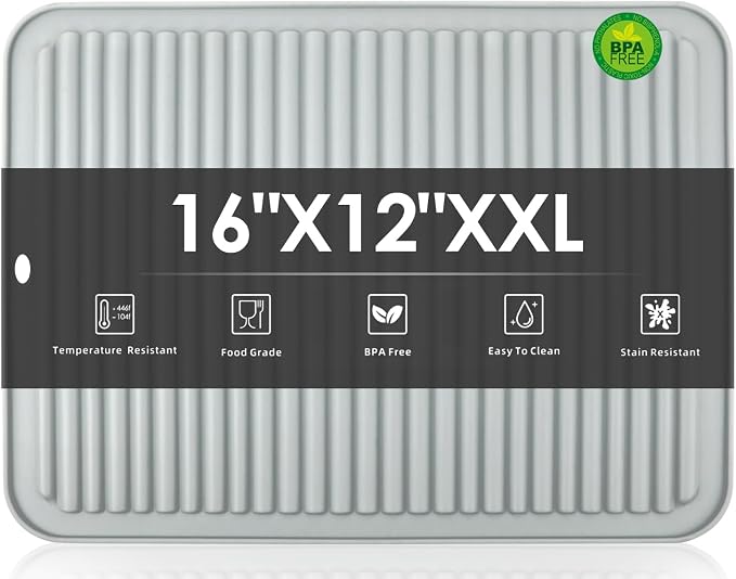 Large Silicone Trivet 16'' X 12'' Silicone Hot Pads by QPIXDIGITAL