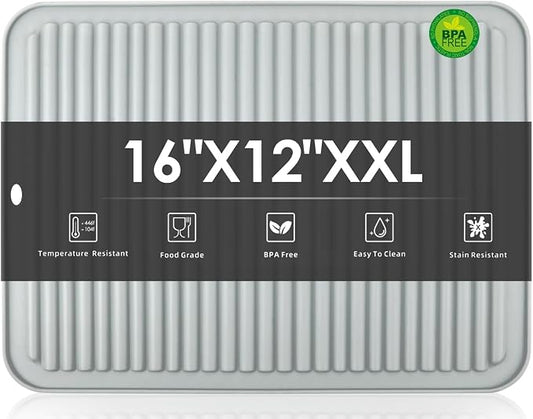Large Silicone Trivet 16'' X 12'' Silicone Hot Pads by QPIXDIGITAL