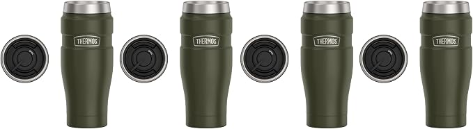 THERMOS Stainless King Vacuum-Insulated Travel Tumbler, 16 Ounce, Army Green by Thermos