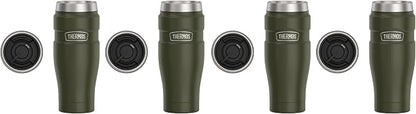 THERMOS Stainless King Vacuum-Insulated Travel Tumbler, 16 Ounce, Army Green by Thermos