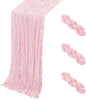 3 Pack Light Pink Cheesecloth Table Runner, 17 x 108 Inch, Gauze Cheese Cloth by Yorcari