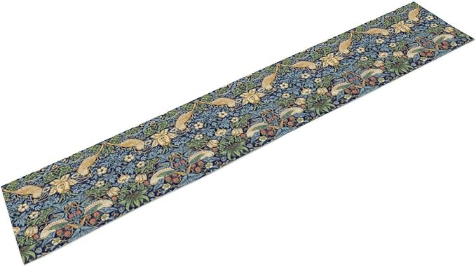 William Morris Floral Table Runner, Vintage Flowers Botanical Printed Table - Image 7