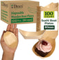 Dtocs Disposable Wooden Boat Plates 100 Pc – 80 mm Biodegradable Wood Serving Boats | Eco-Friendly Food Boats for Sushi, Desserts, Dips, Sauces | Alternate to Plastic, Bamboo, Paper Plates