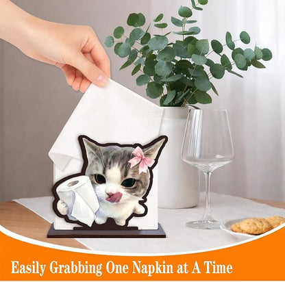 Funny Cat Napkin Holder for Table - Image 3